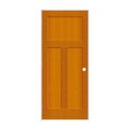 Trimlite 30"x80"x13/8" Fir 3Panel Mission Interior Shaker 49/16" RH Prehung Door Brushed Chrome Hinges 2668fir8403RH26D4916